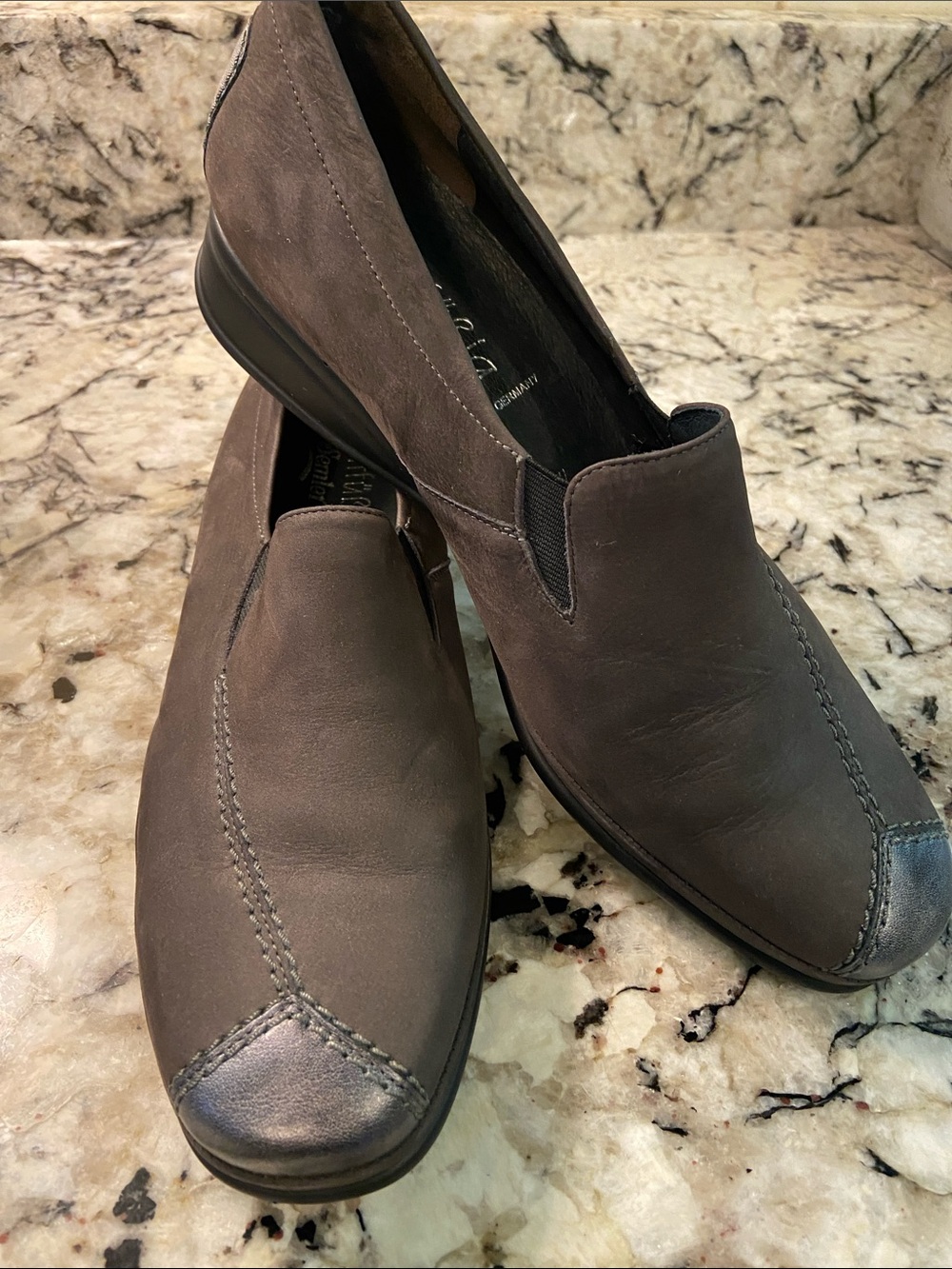 Semler Ria Leather Loafers Women's US 10W Brown Comfort Orthopedic Grandma Core‎